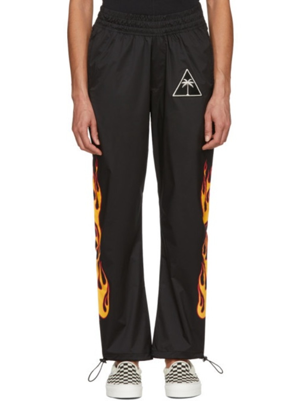 Palm Angels Black Palms and Flames Lounge Pants